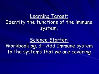 Pg. 11  Functions of the Immune System