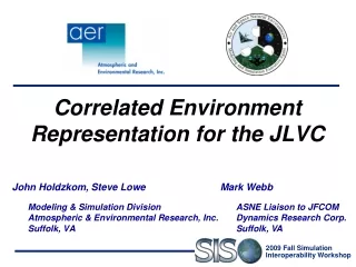 Correlated Environment Representation for the JLVC