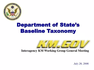 Department of State’s  Baseline Taxonomy