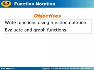 Write functions using function notation. Evaluate and graph functions.