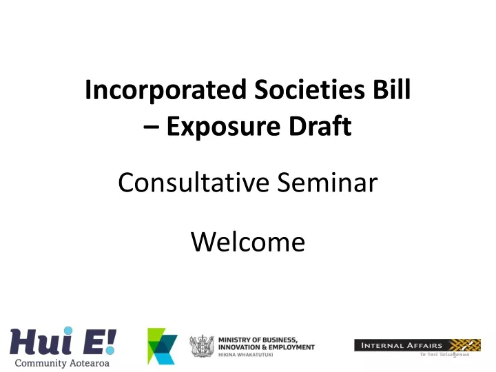 incorporated societies bill exposure draft