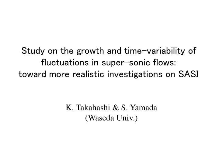 study on the growth and time variability