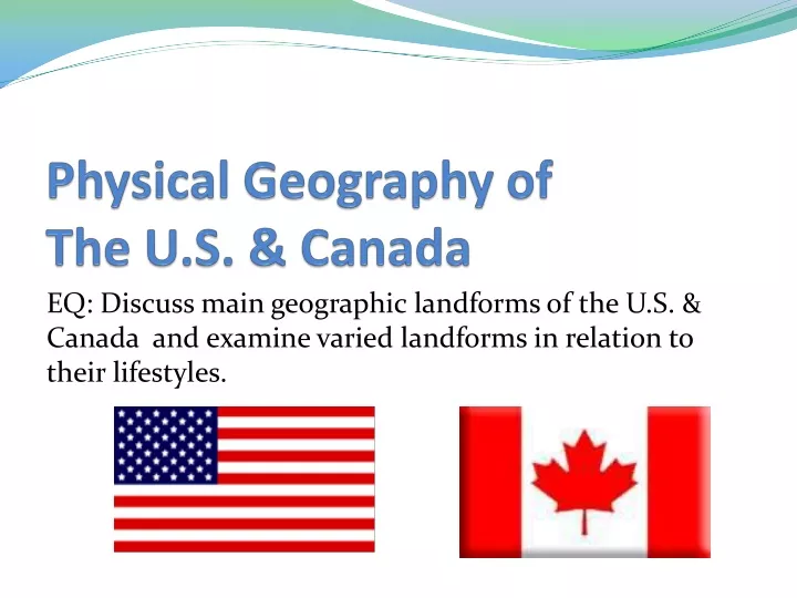 physical geography of the u s canada