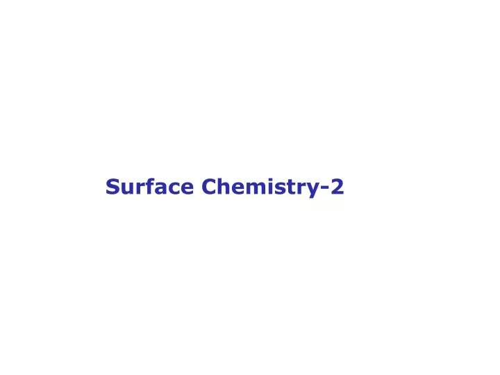 surface chemistry 2