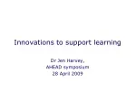 Innovations to support learning - slide 1