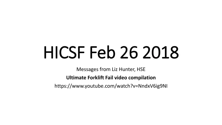 hicsf feb 26 2018