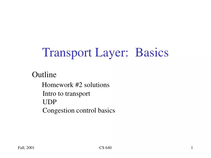 transport layer basics