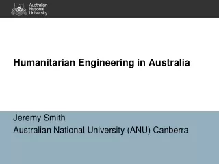 Humanitarian Engineering in Australia