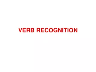 VERB RECOGNITION