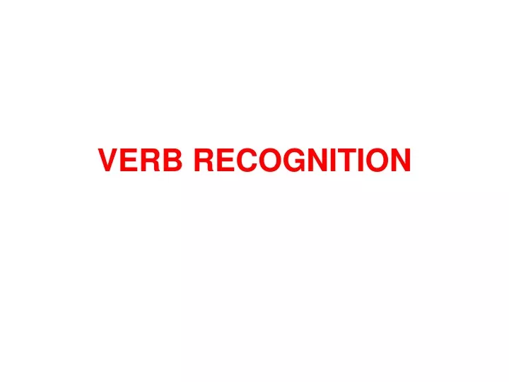 verb recognition