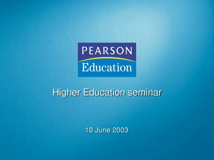 higher education seminar