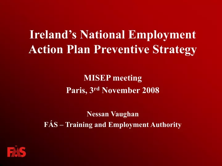 ireland s national employment action plan