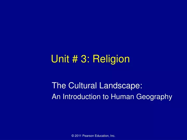 unit 3 religion