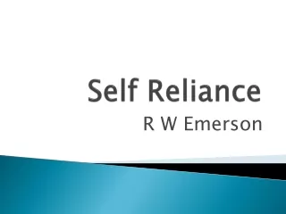 Self Reliance