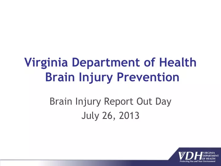 virginia department of health brain injury prevention