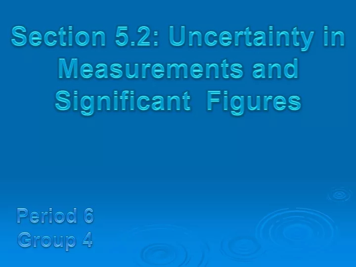 section 5 2 uncertainty in measurements