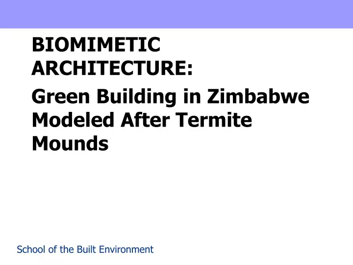 biomimetic architecture green building
