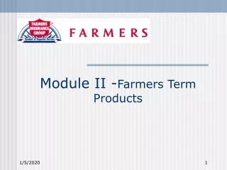 Module II - Farmers Term Products