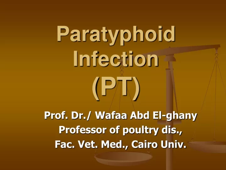 paratyphoid infection pt