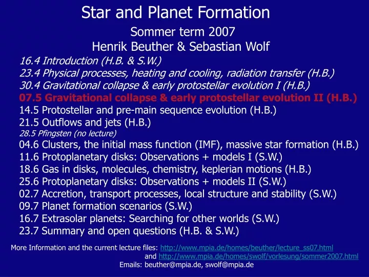 star and planet formation