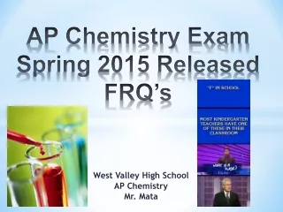 AP Chemistry Exam  Spring 2015  Released FRQ’s
