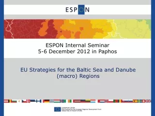 ESPON Internal Seminar  5-6 December 2012 in Paphos