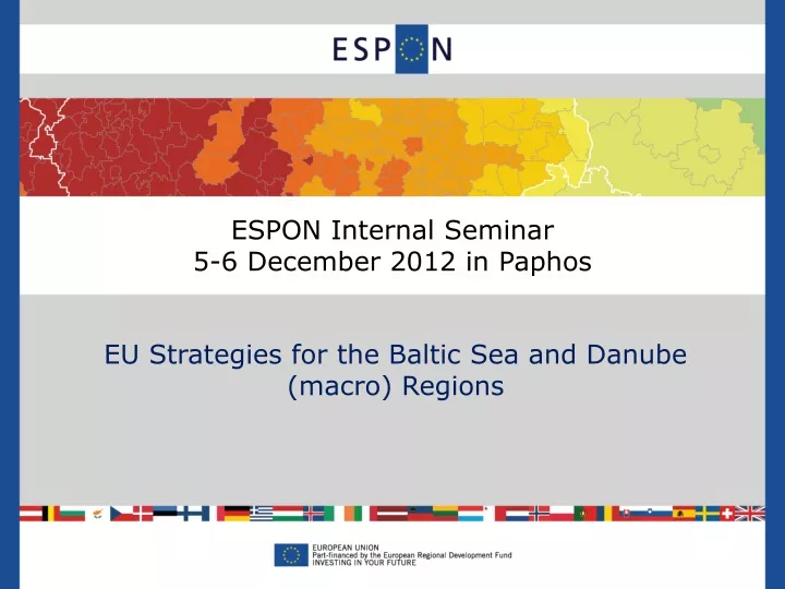 espon internal seminar 5 6 december 2012 in paphos
