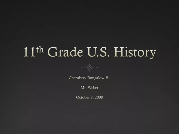 11 th grade u s history