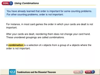 Using Combinations