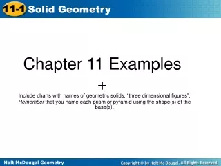 Chapter 11 Examples +