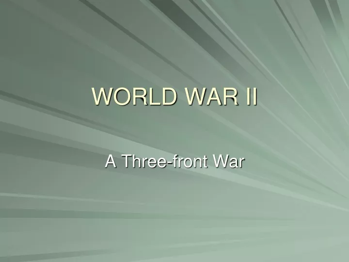 world war ii