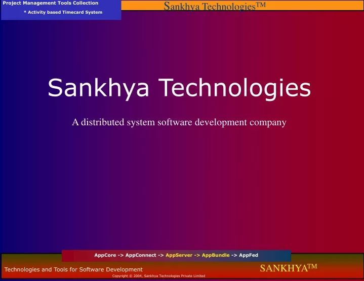 sankhya technologies a distributed system