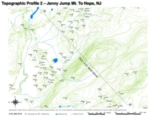 Topographic Profile 2 – Jenny Jump Mt. To Hope, NJ