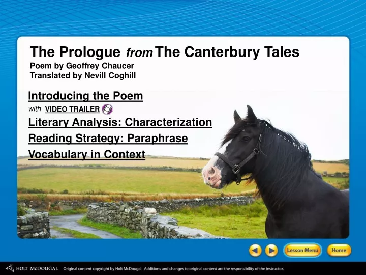 the prologue from the canterbury tales poem