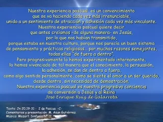 Texto: Jn 20,19-31 -  2 de Pascua  -C-  Comentarios y presentación: M. Asun Gutiérrez.