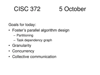 CISC 372           5 October