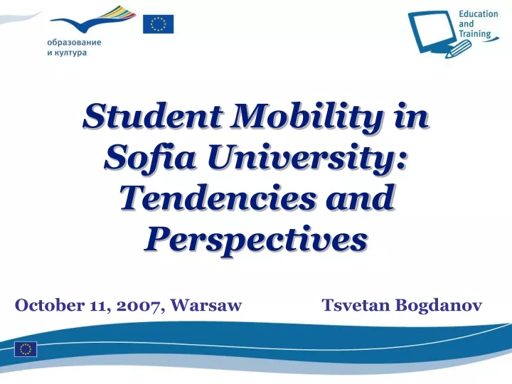 student mobility in sofia university tendencies