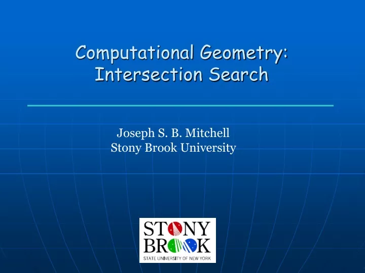 computational geometry intersection search