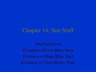 Chapter 14: Star Stuff