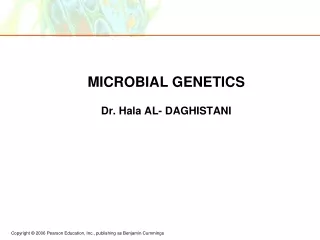 Microbial genetics Dr.  Hala  AL- DAGHISTANI