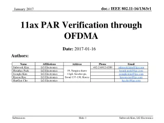 11ax PAR Verification through OFDMA