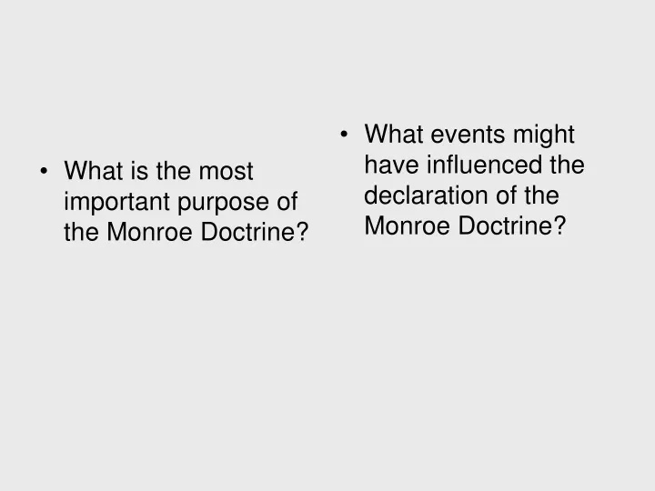 what is the most important purpose of the monroe