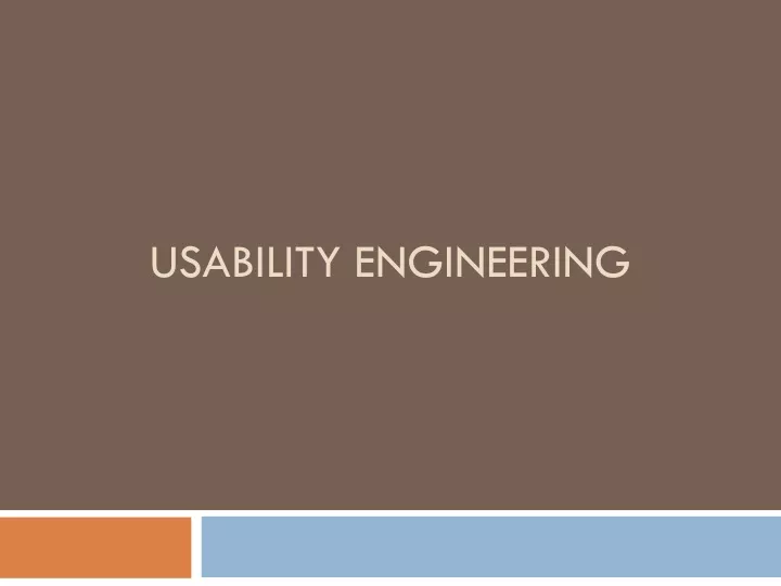 usability engineering