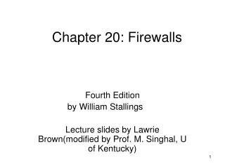 Chapter 20: Firewalls