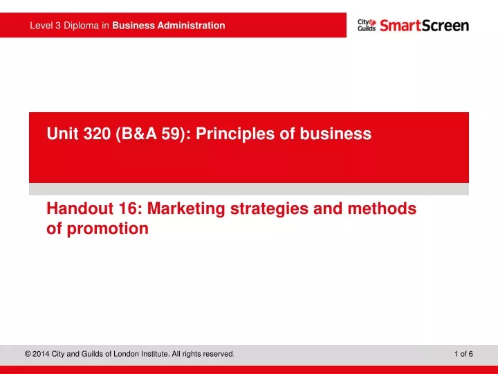 handout 16 marketing strategies and methods of promotion