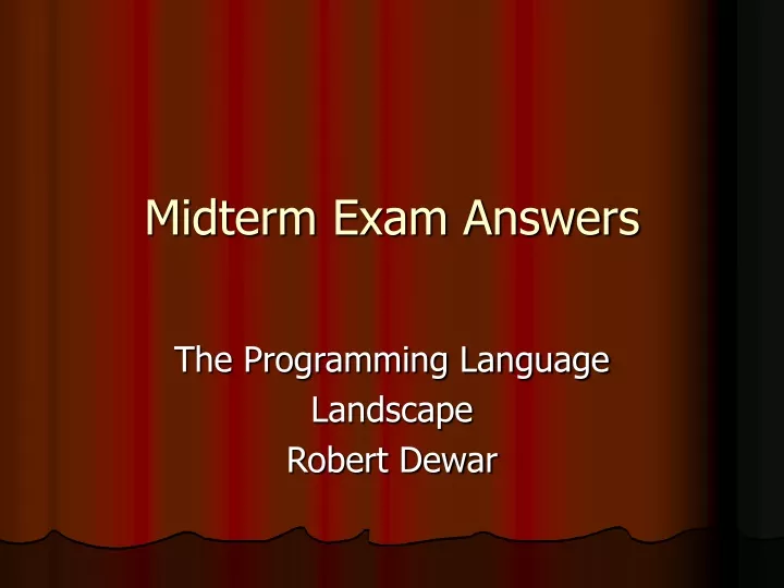 midterm exam answers