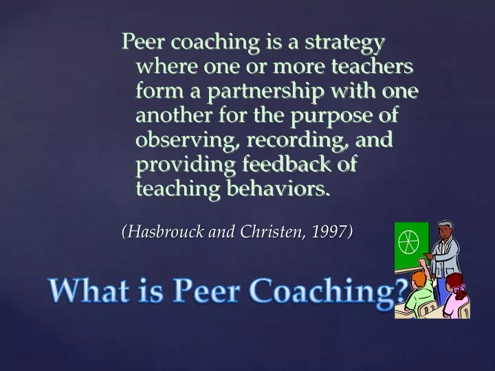 what is peer coaching