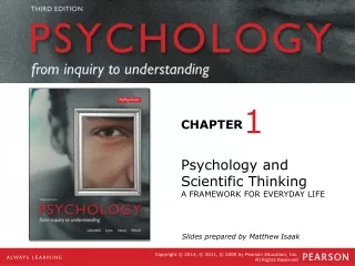Psychology and Scientific Thinking A FRAMEWORK FOR EVERYDAY LIFE