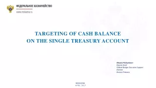 Targeting of  Cash balance  on the single treasury account