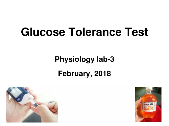 glucose tolerance test physiology lab 3 february 2018